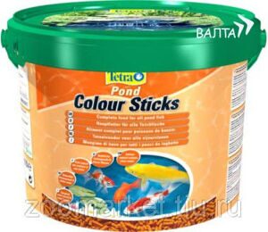 TETRA Pond Color Sticks 10 л. корм для прудовых рыб, гранулы для основного питания